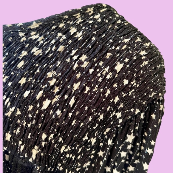 NWT American Rag long sleeve top with stars and metallic stripe - Picture 6 of 10